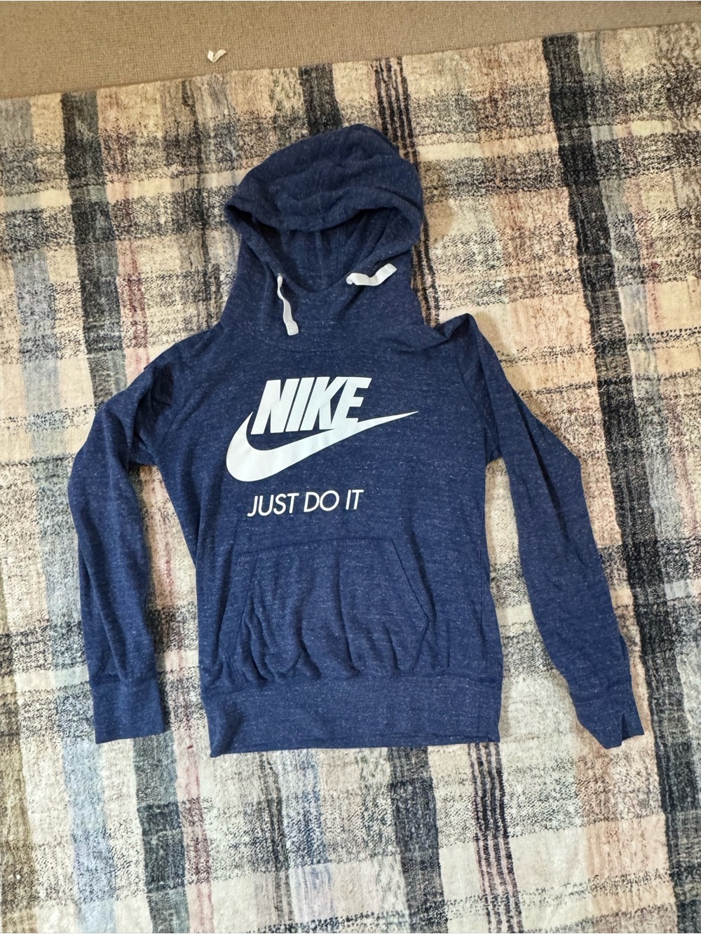 Nike Navy Blue Sweatshirt with White Logo Tag